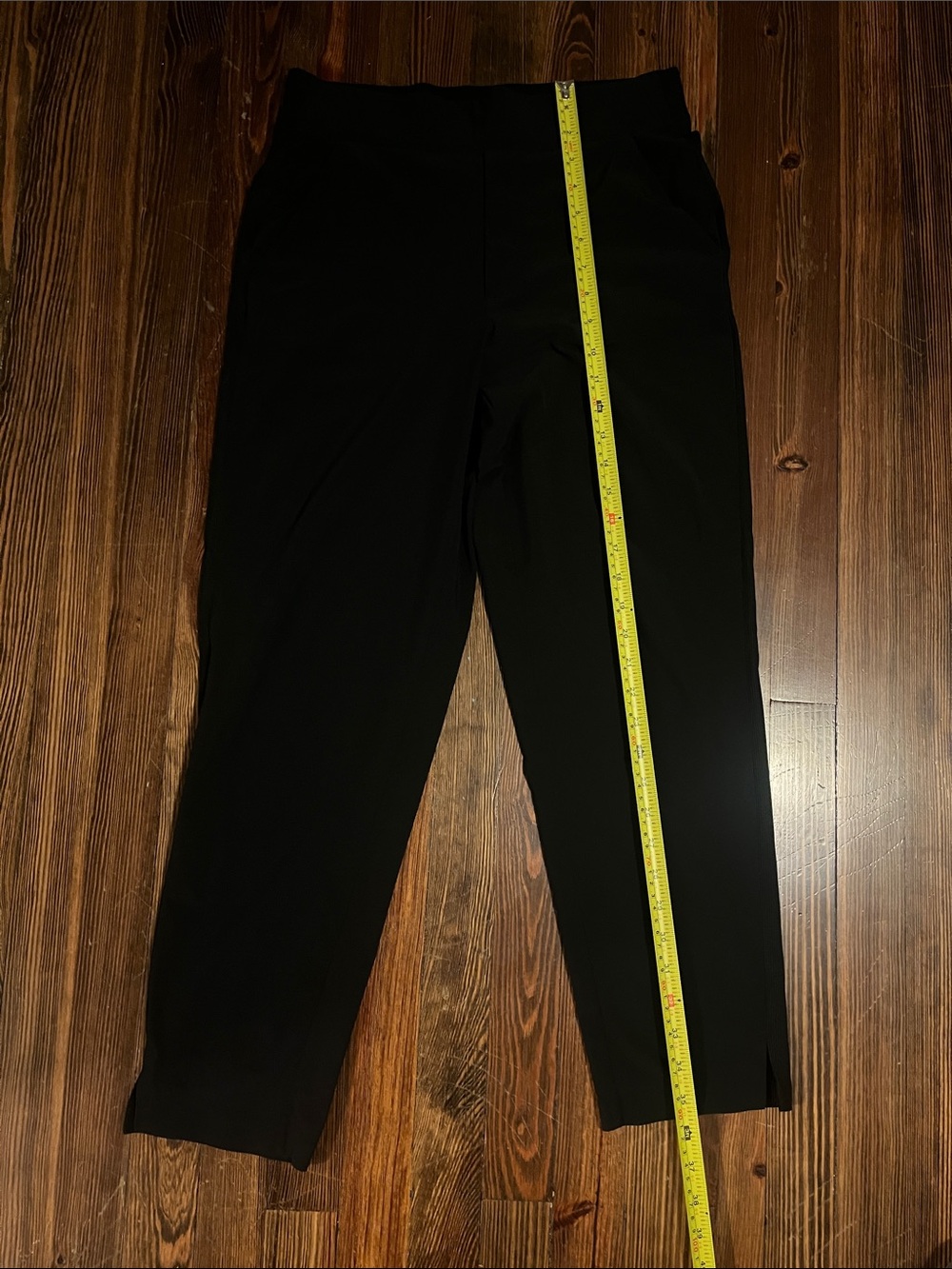 Athleta Black Tapered Ankle Pants with Side Slits